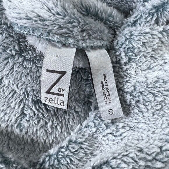 Z By Zella Women’s Fleece Turtleneck Pullover Sweatshirt S Small Sweater Blue - Picture 11 of 12